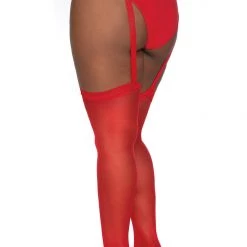 Dreamgirl Lace Suspender Garter Belt Pantyhose With Thigh High Stockings Christmas