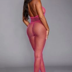 Dreamgirl Hosiery Halter Neck Fishnet Bodystocking
