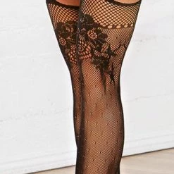Dreamgirl Fishnet Pantyhose With Knitted Lace Designs Hosiery 14 Dreamgirl Fishnet Pantyhose With Knitted Lace Designs Hosiery
