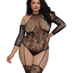 Dreamgirl Fishnet Teddy Body Stocking