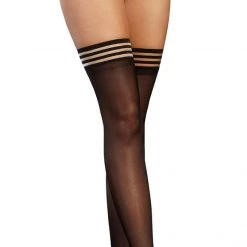 Dreamgirl Sheer Thigh High Stockings