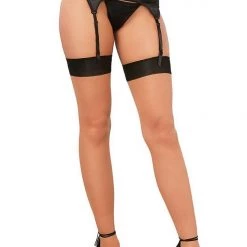 Dreamgirl Cuban Heel Thigh Hi Hosiery