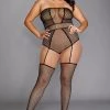 Dreamgirl Fishnet Garter Teddy Hosiery