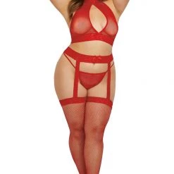 Dreamgirl Christmas 3PC Bodystocking Set