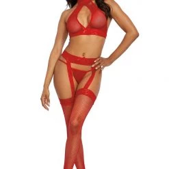 Dreamgirl Christmas 3PC Bodystocking Set