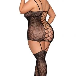 Dreamgirl Stretch Lace Garter Dress