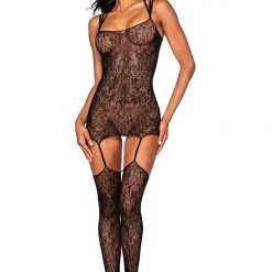 Dreamgirl Stretch Lace Garter Dress