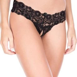 Music Legs Lingerie Crotchless Lace Panty