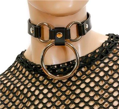 Funk Plus Fetish 3 RING VAMP CHOKER 1 Funk Plus Fetish 3 RING VAMP CHOKER