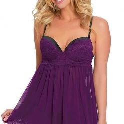Dreamgirl Christmas Lace & Mesh Babydoll