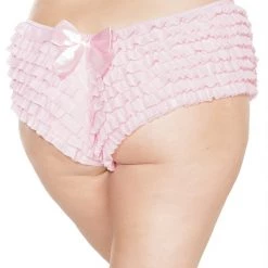 Coquette Ruffle Shorts With Back Bow Detail Christmas