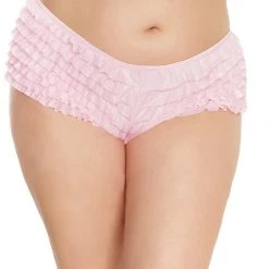 Coquette Ruffle Shorts With Back Bow Detail Christmas