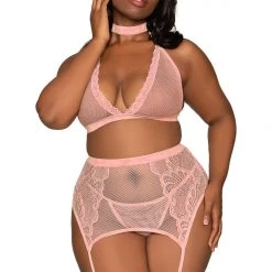 Dreamgirl Halter Tie-neck Fishnet Bra Set Christmas 14 Dreamgirl Halter Tie-neck Fishnet Bra Set Christmas