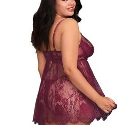 Dreamgirl Christmas Eyelash Lace Babydoll 7 Dreamgirl Christmas Eyelash Lace Babydoll