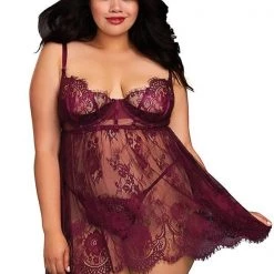 Dreamgirl Christmas Eyelash Lace Babydoll 6 Dreamgirl Christmas Eyelash Lace Babydoll