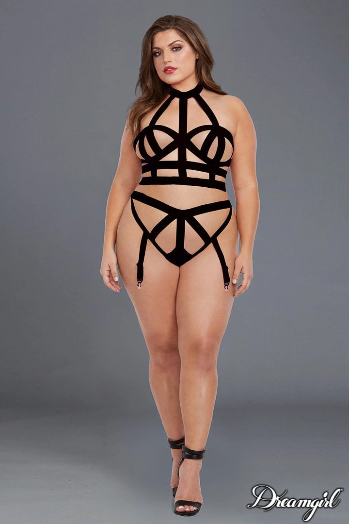 Dreamgirl Elastic Bralette & Panty Set Fetish 2 Dreamgirl Elastic Bralette & Panty Set Fetish