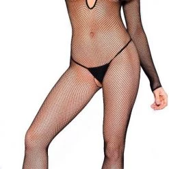 Music Legs Christmas Criss Cross Fishnet Crotchless Bodystocking