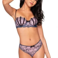 Dreamgirl Embroidered 2PC Bra Set