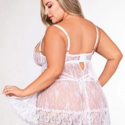 Dreamgirl Bridal Eyelash Lace Babydoll 7 Dreamgirl Bridal Eyelash Lace Babydoll