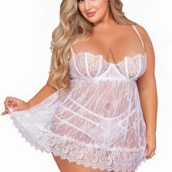 Dreamgirl Bridal Eyelash Lace Babydoll