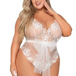 Dreamgirl Embroidered Bow Teddy