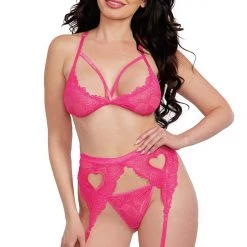 Dreamgirl 3PC Strappy Heart Set