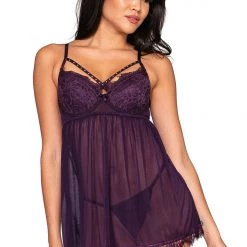 Dreamgirl Studded Strappy Babydoll