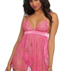 Dreamgirl Lingerie Sequin Bust Babydoll