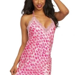 Dreamgirl Kiss Print Chemise Lingerie