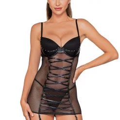 Dreamgirl Fetish Lace-Up Garter Slip