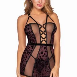 Dreamgirl Cheetah Garter Slip Lingerie