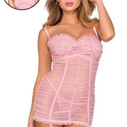 Dreamgirl Lingerie Ruched Garter Slip