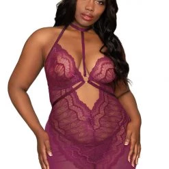 Dreamgirl Christmas Collar Garter Slip