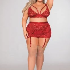 Dreamgirl 3PC Lace Stud Set Christmas