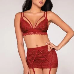 Dreamgirl 3PC Lace Stud Set Christmas
