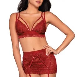 Dreamgirl 3PC Lace Stud Set Christmas