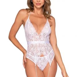 Dreamgirl Lingerie Pearl Garter Slip