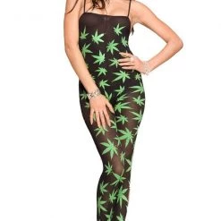 Music Legs Hosiery Leaf Bodystocking