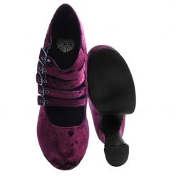 TUK A9437L Burgundy Velvet Strappy Spice Platform Heel Women