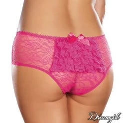 Dreamgirl Low-Rise Crotchless Bikini Panty With Multi Ruffle Back Christmas 15 Dreamgirl Low-Rise Crotchless Bikini Panty With Multi Ruffle Back Christmas