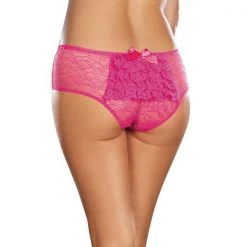 Dreamgirl Lace Low-Rise Crotchless Panty