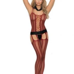 Elegant Moments Christmas Vertical Striped Bodystocking