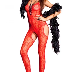Music Legs Hosiery Lace Suspender Bodystocking