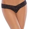 Coquette Crotchless Mesh Thong Panties