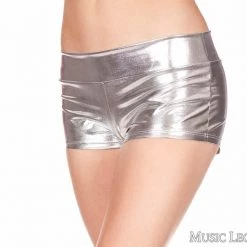 Music Legs Metallic Booty Shorts With Waist Band Costumes