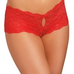 Dreamgirl Heart Stretch Lace Panty Christmas
