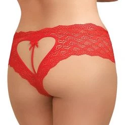 Dreamgirl Heart Stretch Lace Panty Christmas
