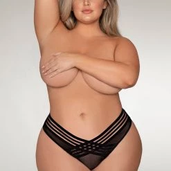 Dreamgirl Striped Mesh Panty Lingerie