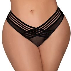 Dreamgirl Striped Mesh Panty Lingerie