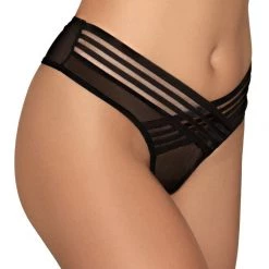 Dreamgirl Striped Mesh Panty